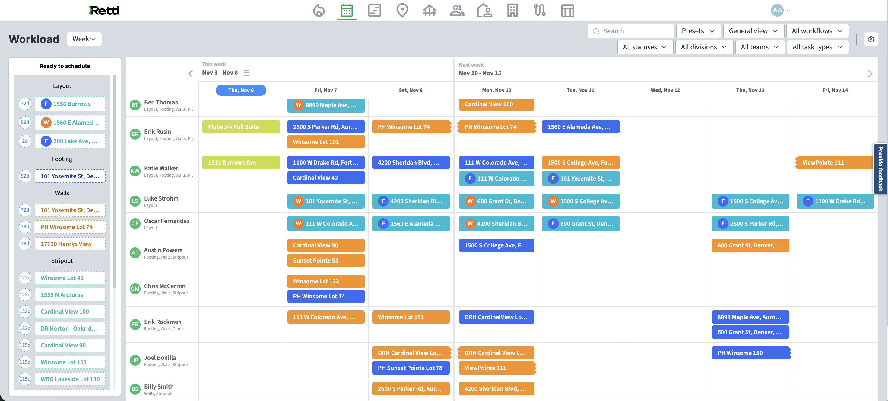 Retti Workload Screenshot (2)